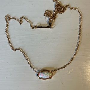 Kendra Scott Elisa pendant necklace rose gold and fire opal